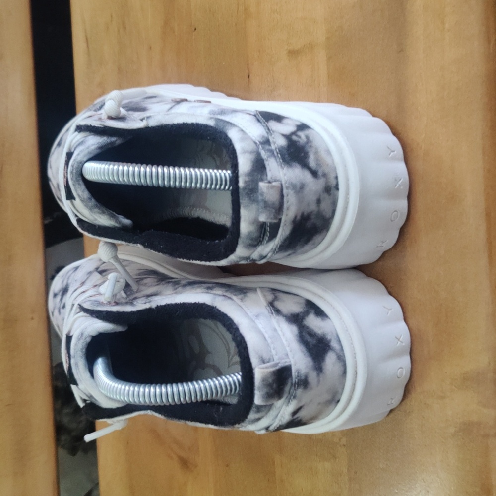 Roxy Surf Sheilahh Gray And White Platform Shoes Size 9 - Picture 5 of 16
